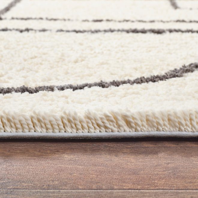 Artisan Picasso White/Grey Shagpile Rugs UK Mainland Free Shipping