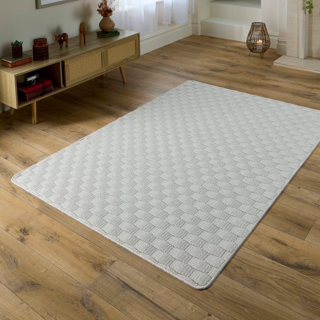 Sculptured Basket Weave | Ivory Mats and Runners UK Mainland Free Shipping