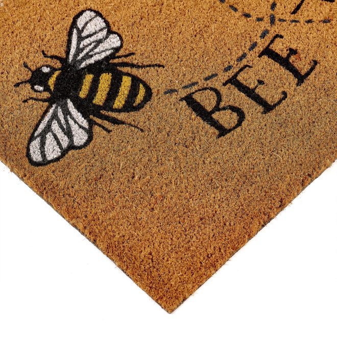 Door Mat | Coir Bee Happy Doormats | Runners UK Mainland Free Shipping