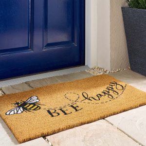 Door Mat | Coir Bee Happy Doormats | Runners UK Mainland Free Shipping