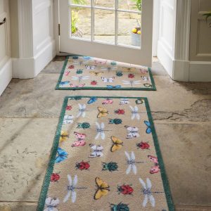 Bugs & Butterflies Beige | Doormat Doormats | Runners UK Mainland Free Shipping