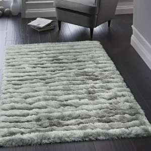 Carved Glamour Silver Shagpile Rugs UK Mainland Free Shipping
