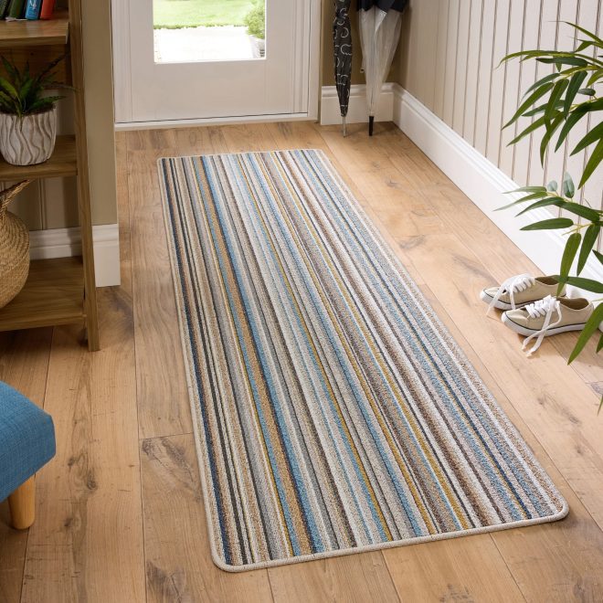 Candy Multi Natural Stripe Mats and Runners UK Mainland Free Shipping