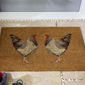 Door Mat Coir Chickens Doormats | Runners UK Mainland Free Shipping