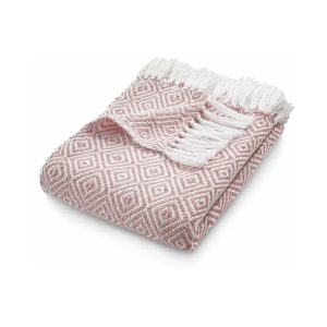 Diamond Throw Rose Throws and Blankets UK Mainland Free Shipping