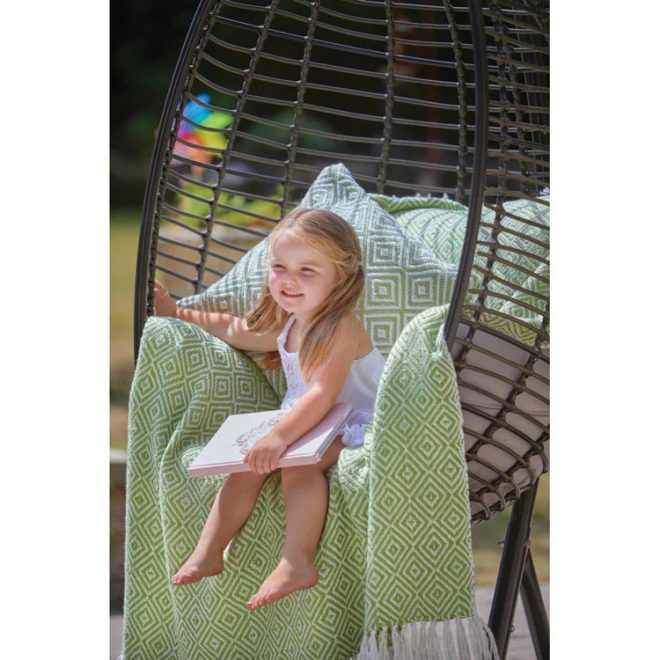 Diamond Throw Green Throws and Blankets UK Mainland Free Shipping