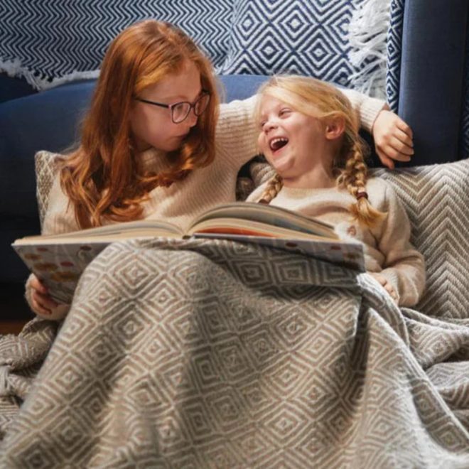 Diamond Throw Natural Throws and Blankets UK Mainland Free Shipping