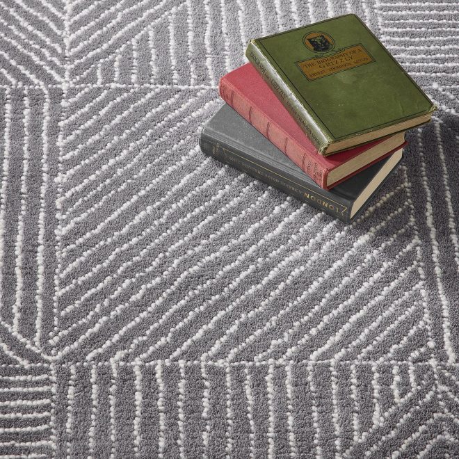 Geometric Charcoal Wool Rugs UK Mainland Free Shipping