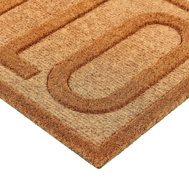 Door Mat | Embossed Coir Hello Doormats | Runners UK Mainland Free Shipping