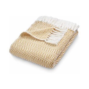 Herringbone | Gold Throws and Blankets UK Mainland Free Shipping