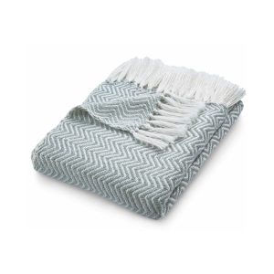 Herringbone | Sky Grey Throws and Blankets UK Mainland Free Shipping