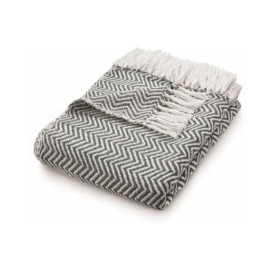 Herringbone | Warm Grey Throws and Blankets UK Mainland Free Shipping