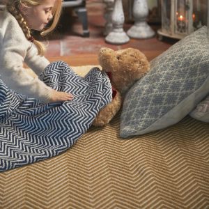 Herringbone | Gold Eco-Washable Rugs UK Mainland Free Shipping