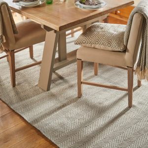 Herringbone |  Sky Grey Eco-Washable Rugs UK Mainland Free Shipping