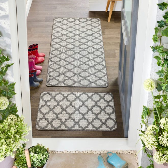 Moroccan Tile | Silver Mats and Runners UK Mainland Free Shipping