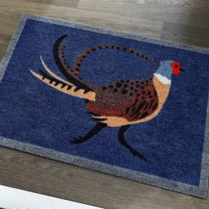 Pheasant Blue Doormat Mats and Runners UK Mainland Free Shipping