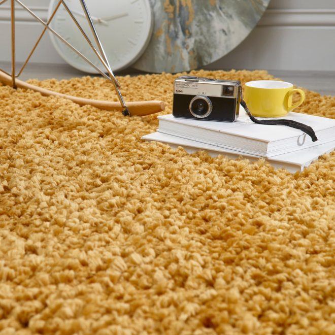 Portland Ochre Shagpile Rugs UK Mainland Free Shipping