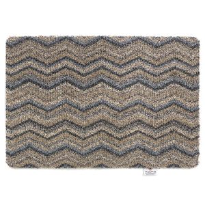Ribbon Grey Zig Zag Doormats | Runners UK Mainland Free Shipping