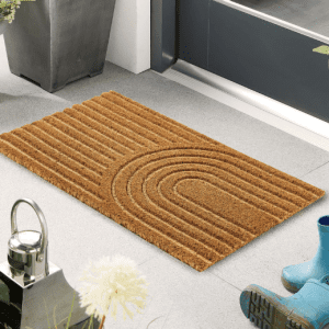 Door Mat Embossed Coir Curve Doormats | Runners UK Mainland Free Shipping