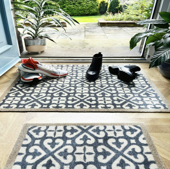 Harlequin Tile Blue Mats and Runners UK Mainland Free Shipping