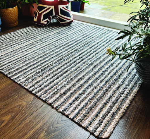 Cotton – Portland Stone Stripe Mats and Runners UK Mainland Free Shipping