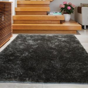 Glamour/Shimmer Charcoal Shagpile Rugs UK Mainland Free Shipping