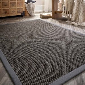 Sisal Dark Grey with Grey Border Best Sellers UK Mainland Free Shipping