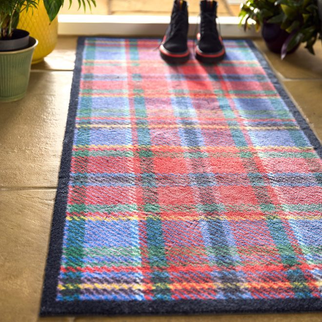 Tartan Red/Blue | Doormat Doormats | Runners UK Mainland Free Shipping