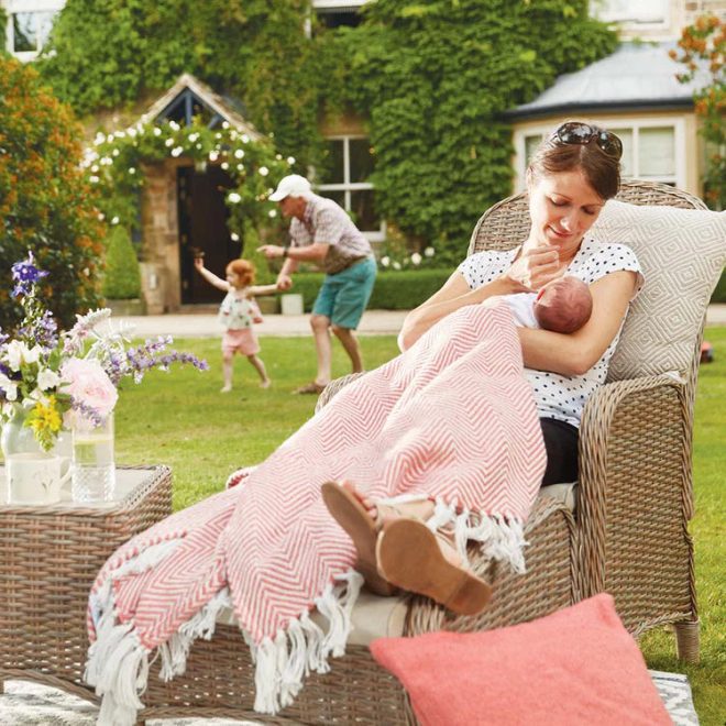 Herringbone | Coral pink Throws and Blankets UK Mainland Free Shipping