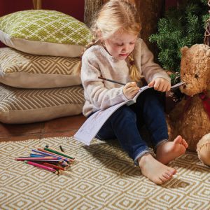 Diamond |  Gold Eco-Washable Rugs UK Mainland Free Shipping