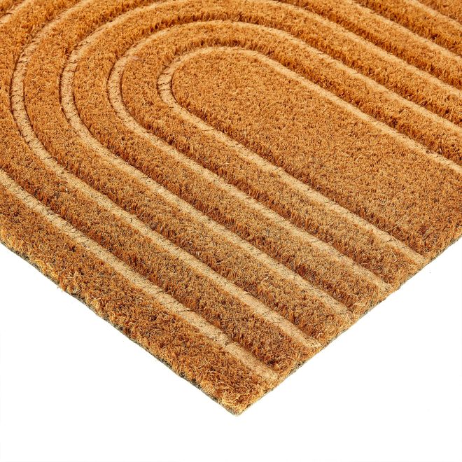 Door Mat Embossed Coir Curve Doormats | Runners UK Mainland Free Shipping
