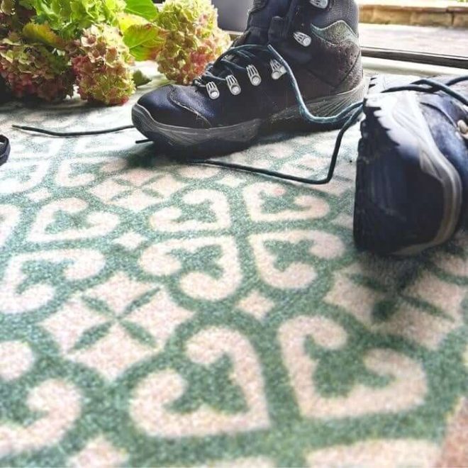 Harlequin Tile Green Mats and Runners UK Mainland Free Shipping