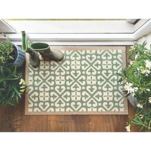Harlequin Tile Green Mats and Runners UK Mainland Free Shipping