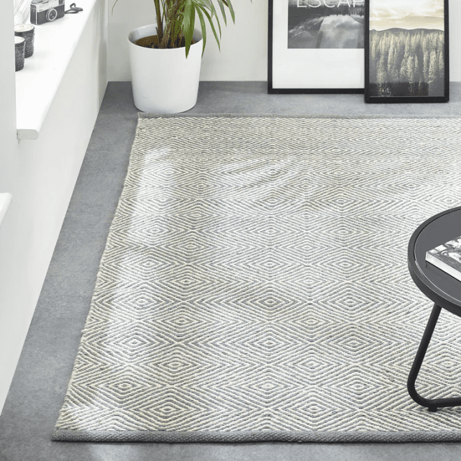 Estelle Sky Grey Wool Rugs UK Mainland Free Shipping