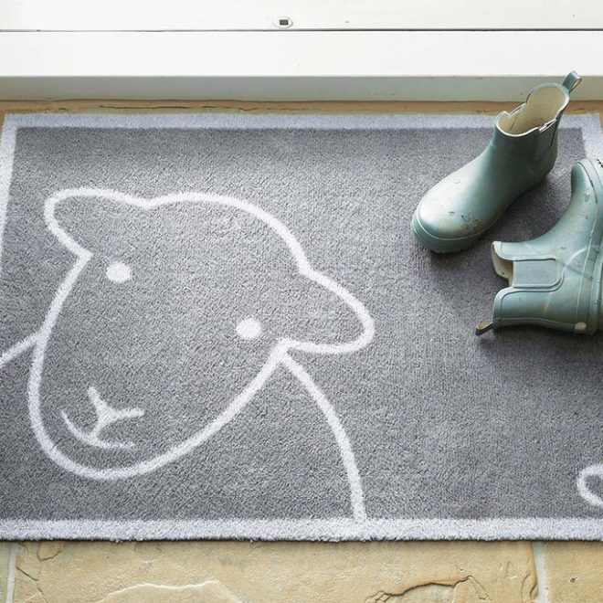 Hello Grey Herdy | Doormat Doormats | Runners UK Mainland Free Shipping