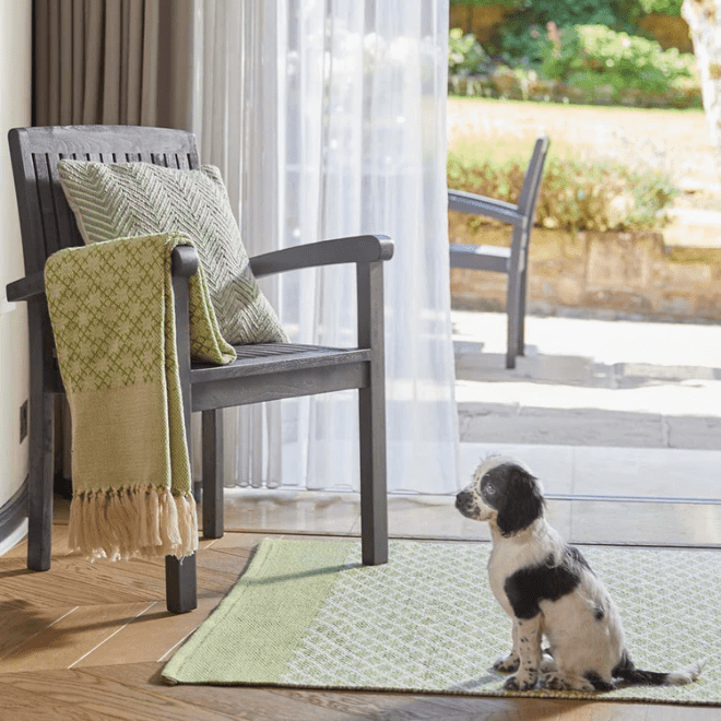 Trellis Throw Green Throws and Blankets UK Mainland Free Shipping