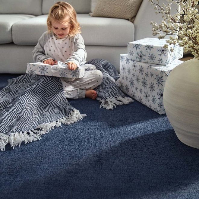 Reef Navy Contemporary Rugs UK Mainland Free Shipping