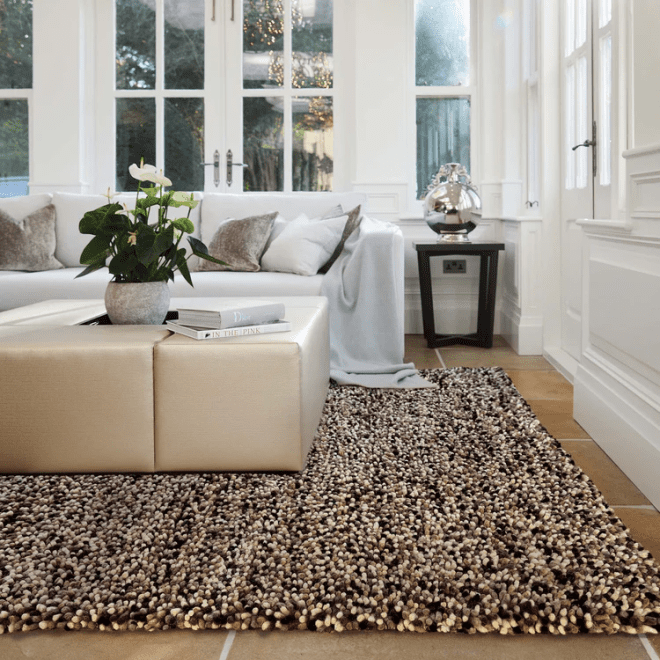 Rocks Shaggy Natural Shagpile Rugs UK Mainland Free Shipping