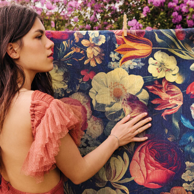 Eco-Washable | Dark Florals Eco-Washable Rugs UK Mainland Free Shipping