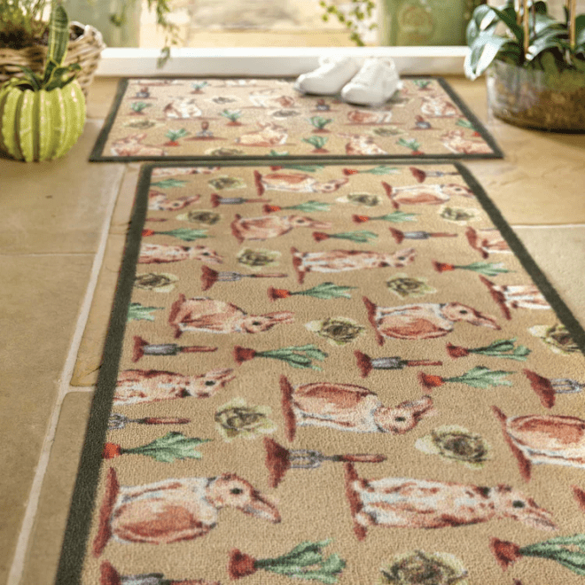Allotment Bunnies Mat & Runner Doormats | Runners UK Mainland Free Shipping