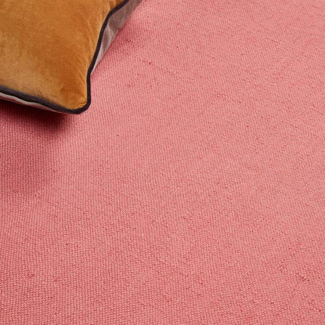 Woven Plain | Coral Pink Eco-Washable Rugs UK Mainland Free Shipping