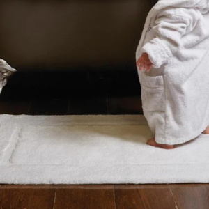 Bamboo Border – White Bath Mat Bathroom Mats | Sets UK Mainland Free Shipping