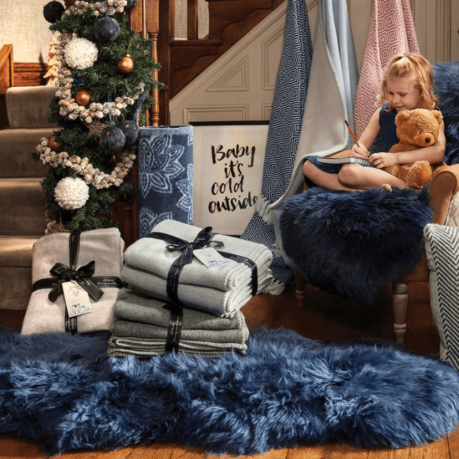 Sheepskin Rug Navy Blue Sheepskin Rugs UK Mainland Free Shipping
