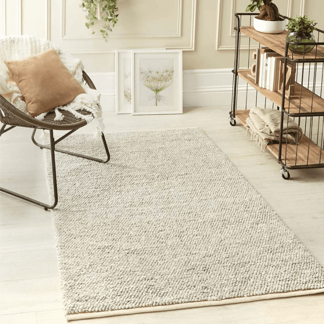 La Playa Cream Wool Rugs UK Mainland Free Shipping