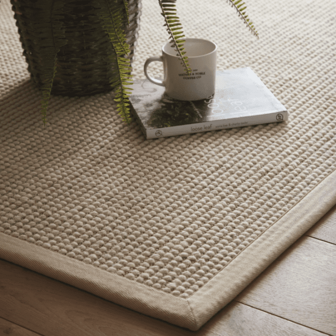 Sisal Boucle with Beige Border Sisal & Jute Rugs UK Mainland Free Shipping