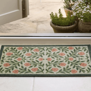 Nylon Indoor | Pink Botanical Mats and Runners UK Mainland Free Shipping