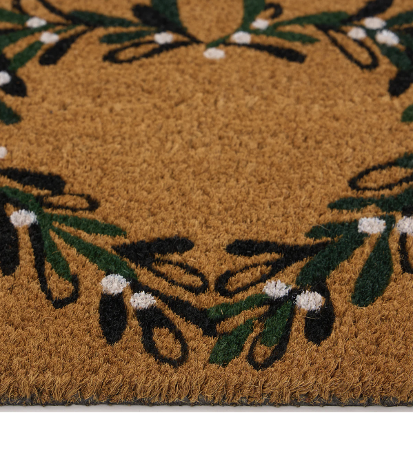 Coir Mistletoe Heart | Doormat Mats and Runners UK Mainland Free Shipping
