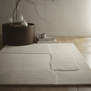 Sculptured Wool Rug | Boulder Cream Wool Rugs UK Mainland Free Shipping